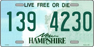 NH license plate 1394230