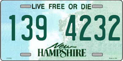 NH license plate 1394232
