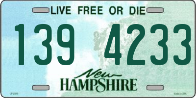 NH license plate 1394233
