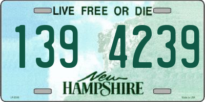 NH license plate 1394239