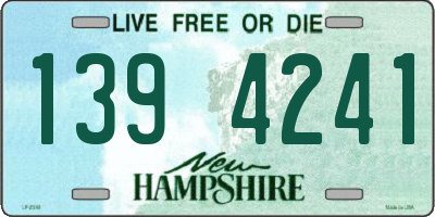 NH license plate 1394241