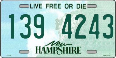 NH license plate 1394243