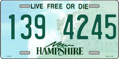 NH license plate 1394245
