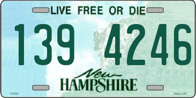 NH license plate 1394246