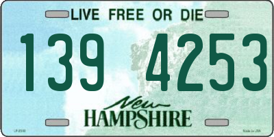 NH license plate 1394253