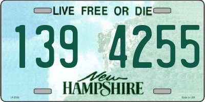 NH license plate 1394255
