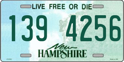 NH license plate 1394256