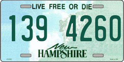 NH license plate 1394260