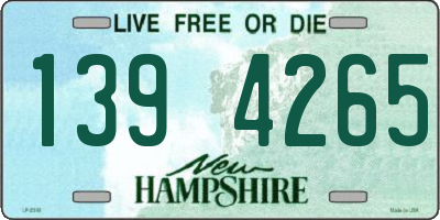 NH license plate 1394265