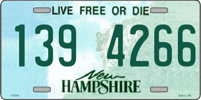 NH license plate 1394266