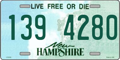 NH license plate 1394280