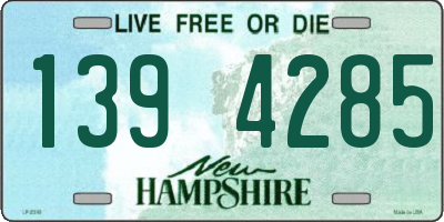 NH license plate 1394285