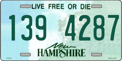 NH license plate 1394287