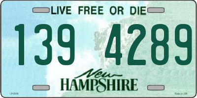 NH license plate 1394289