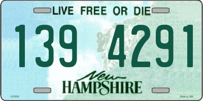 NH license plate 1394291