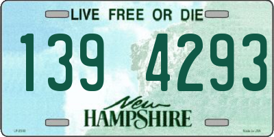 NH license plate 1394293