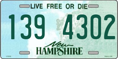 NH license plate 1394302