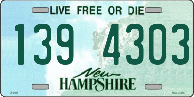 NH license plate 1394303