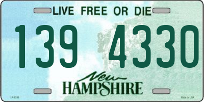 NH license plate 1394330