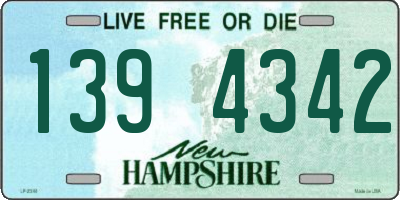 NH license plate 1394342
