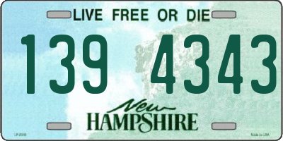 NH license plate 1394343
