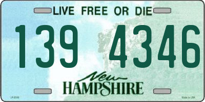 NH license plate 1394346