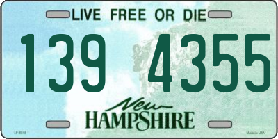 NH license plate 1394355