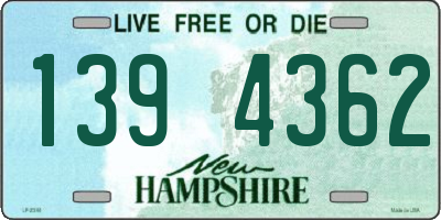 NH license plate 1394362