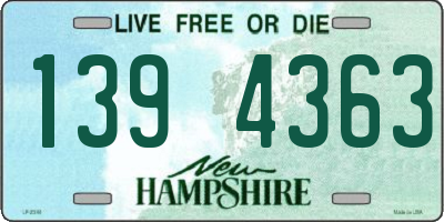 NH license plate 1394363