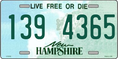 NH license plate 1394365