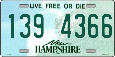 NH license plate 1394366