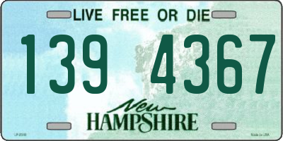 NH license plate 1394367