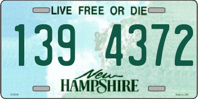 NH license plate 1394372