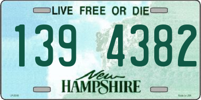 NH license plate 1394382