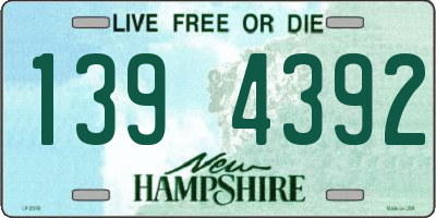 NH license plate 1394392