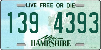 NH license plate 1394393