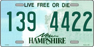 NH license plate 1394422