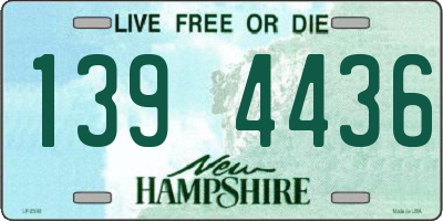 NH license plate 1394436