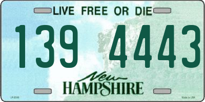 NH license plate 1394443