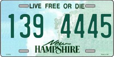 NH license plate 1394445