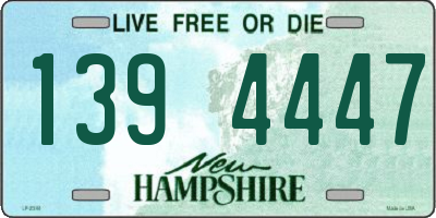 NH license plate 1394447