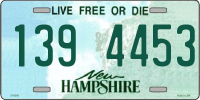 NH license plate 1394453