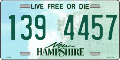 NH license plate 1394457