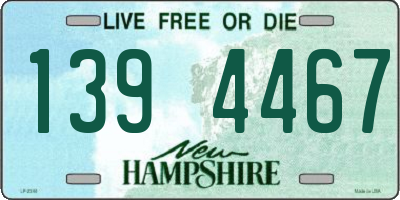 NH license plate 1394467