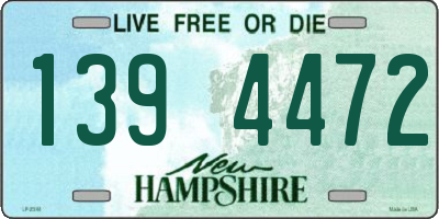 NH license plate 1394472