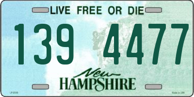 NH license plate 1394477