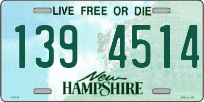 NH license plate 1394514