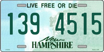 NH license plate 1394515