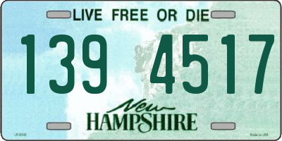 NH license plate 1394517