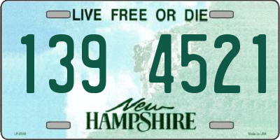 NH license plate 1394521